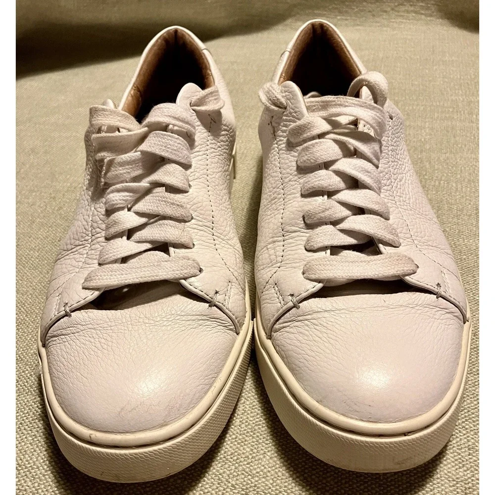 Frye Ivy Low Lace White Leather Sneakers Womens 8.5 M 3471183-WHT
